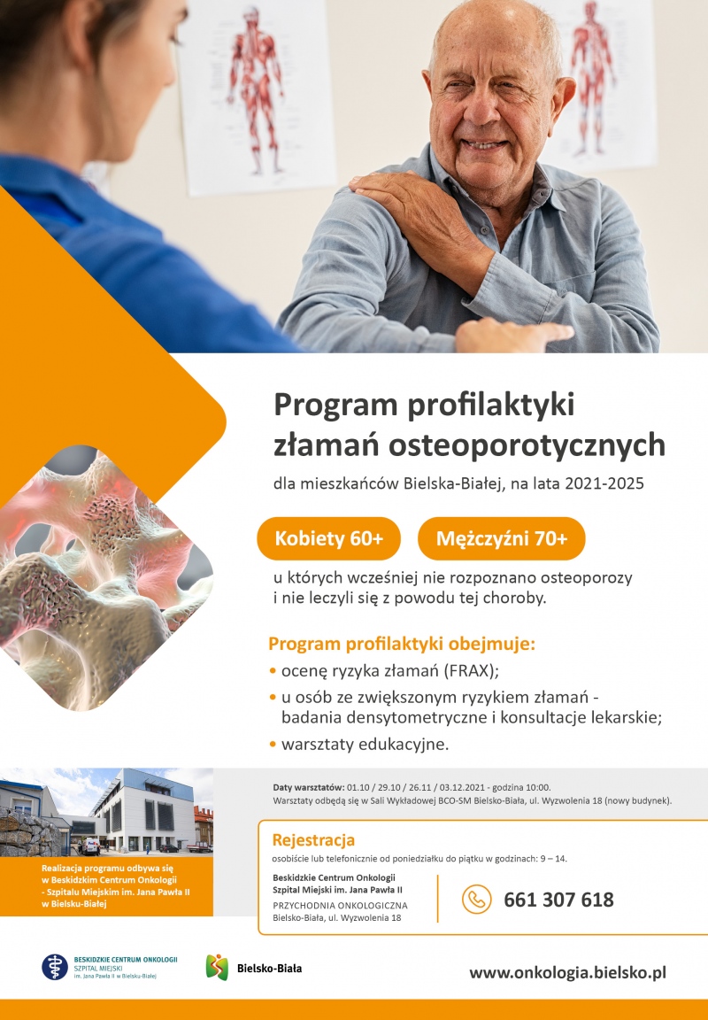 Program profilaktyki złamań osteoporotycznych dla mieszkańców miasta Bielska-Białej na lata 2021-2025